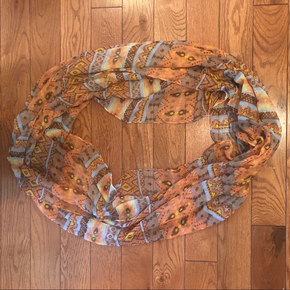 Tribal print infinity scarf